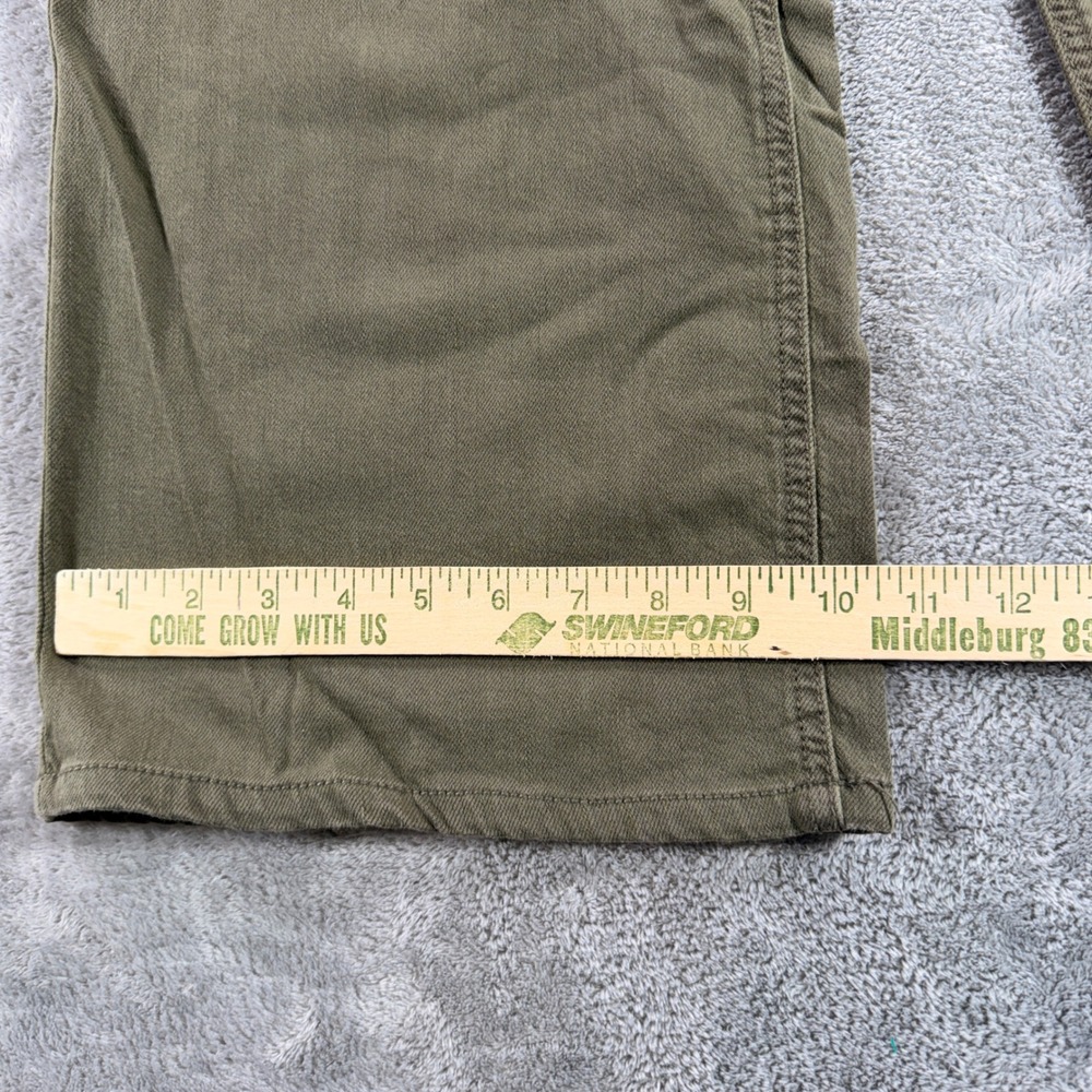 American Eagle Pants Womens 4 Green Super High-Rise Baggy Wide Leg Stretch Olive - Picture 5 of 11